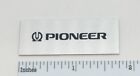 Pioneer Turntable Badge Logo For Dust Cover Metal Custom Made Silver w/Black Ink
