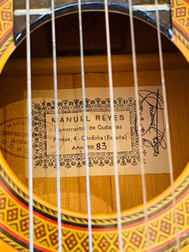 Rare 1983 Manuel Reyes Sr. Handcrafted Blanca Flamenco Guitar - Pristine