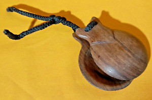 Vintage Wooden Castanets Castanet Wood Flamenco Spanish Percussion Clacker