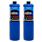 BLUEFIRE 2x Standard Propane Gas Fuel Cylinder / Canister,14 oz, 97% High Purity