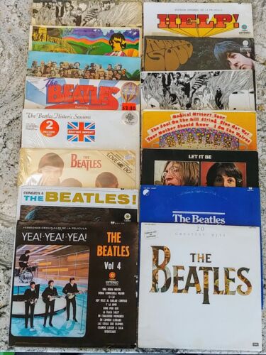 Beatles Album Lot 15 LP Vinyl Record Set UK Mexico Sealed Shrink Apple Capitol