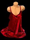 Gilligan & O’Malley Vintage Red Shiny Satin Lace Trim Long Nightgown XL NOS