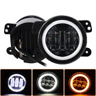 Pair 4 Inch LED Fog Lights Front Bumper Driving Lamps for Jeep Wrangler Dodge US (For: More than one vehicle)