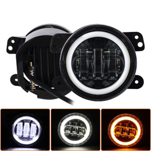 Pair 4 Inch LED Fog Lights Front Bumper Driving Lamps for Jeep Wrangler Dodge US (For: 2006 Jeep Wrangler)