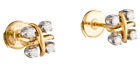 TIFFANY & CO PLATINUM 18K GOLD DIAMOND SCHLUMBERGER LYNN EARRINGS
