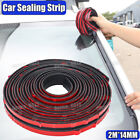 2M Black Car Windshield Panel Seal Strip Rubber Sealed Moulding Trim Accessories (For: 2008 Dodge Charger)