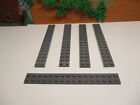 i16/10) 5x LEGO 4282 Plates Building Block 2x16 Basic New Dark Grey Star Wars Knights