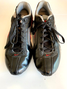 Nike Shox Mens Size 9 Black Leather 2010 Shoes Sneakers new laces