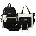 Oxford Women Girls School Backpack Travel Laptop Book Bag w/ USB Charging Port