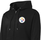 New Steelers Sport-Tek Full Zip Jacket Black Hoodie Pittsburg Hooded Sweatshirt