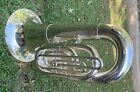 King 1141 BBb Silver Marching Tuba with Wheeled Case