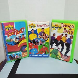 The Wiggles VHS Lot Toot Toot Dance Party Wiggle Time Dorothy Wags Henry Captain