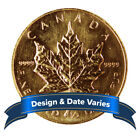 $20 Gold Canadian Maple Leaf 1/2 oz Random Year Scruffy