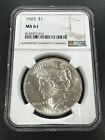 1923 P PEACE Silver Dollar NGC MS 61 | Uncirculated UNC BU MS61 ICY BLAST WHITE!