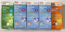 5-CVS Health SugarFree Original Nicotine Gum 4mg Stop Smoking Aid 50ct PLUS READ