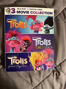 TROLLS 3-Movie Collection (Blu-Ray + Digital w/Slipcover)