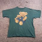 Coed Sportswear Inc Shirt Mens XL Green Bear Teddy Short Sleeve 90s Y2K USA VTG