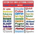 Custom Text Vinyl Lettering Sticker Decal Personalized -ANY TEXT - ANY NAME - [1