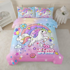 New ListingQOOMO Unicorn Cakes Comforter Full Size,Rainbow Unicorn Kids Comforter Set,3P...