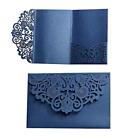 Wedding Invitation Cards10pcs Laser Cut Floral Design Invites Pocket for Brid...