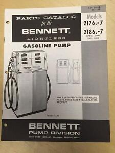 Bennett Parts Catalog Manual ~ Models 2176 2186 2177 2187 Gasoline Pumps 1968