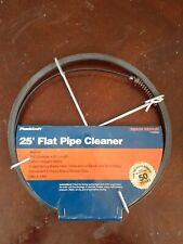 25 Ft. Flat Pipe Cleaner  1/4 in. Plumber Snake Clog Tool Drain Repair