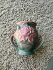 Vintage Roseville Pink Water Lily 4” Double Handled Vase 71-4” Art Pottery