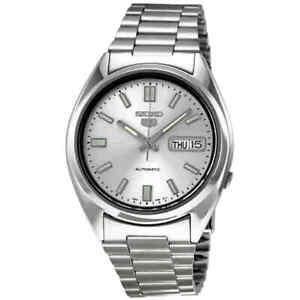 Seiko 5 Automatic Silver Dial Stainless Steel Men's Watch SNXS73