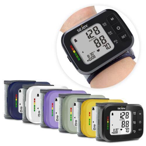SEJOY Digital Wrist Blood Pressure Monitor BP Monitor Cuff Heart Rate Monitor