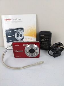 Kodak EasyShare M863 8.2MP Digital Camera Red W/Manual Battery & Charger