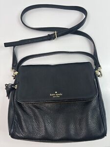 Kate Spade Chester Street Miri Handbag Black Pebble Leather Crossbody Top Handle