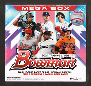 2021 Bowman MLB Baseball Mega Box - New Factory Sealed w/ 2 Chrome Packs - Topps