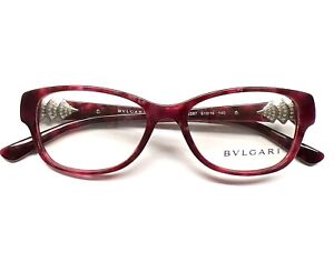 Bvlgari 4078B 5287 Eyeglasses Glasses Burgundy Marble w/ Swarovski Crystals 51mm