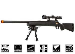Lancer Tactical LT28AB M24 Bolt Action Spring Sniper Airsoft Rifle Scope 17869