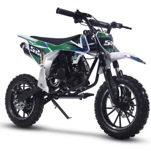 Mototec Warrior 52cc 2-stroke Kids Gas Dirt Bike Green Ages 13+ Off Road 25MPH ✅