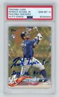RONALD ACUNA JR Signed FULL AUTO ROY 2018 Topps GOLD 359/2018 Rookie Card PSA 10