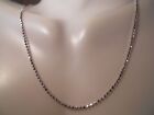 TECNIGOLD ITALY 750 18k WHITE GOLD BEAD BALL CHAIN LINK NECKLACE 16