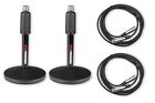 New ListingGator Frameworks 2 Pack of Desktop Mic Stands with 2 10-ft XLR Cables GFW-MIC...