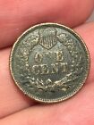 1866 Indian Head Cent Penny- Fine Reverse Details, Shipwreck Find?