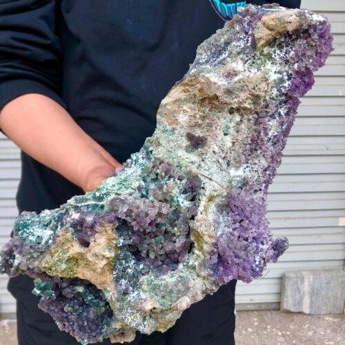 17.07lb  Natural purple grape agate quartz crystal granular mineral specimen