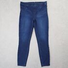 Spanx Leggings Womens XL Blue Pull On Jean-ish Ankle Shaping Stretch Jeggings