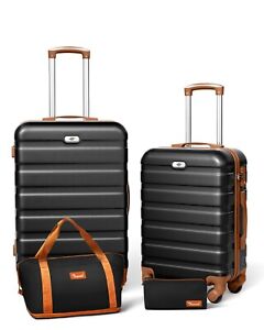 Hardside Luggage Sets,Lightweight Suitcases with Wheels TSA Lock Travel Luggage