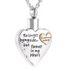 Fashion Cremation Jewelry Stainless Steel Heart Keepsake Ashes Necklace for Men