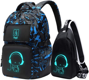 Boys Backpack for Kids Camo Bookbag for Middle School Bags Travel Back Pack