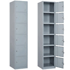School Locker Steel Metal Storage Locker Cabinet with 6 Doors for Employees 71H