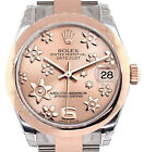 Rolex Datejust 31mm Pink Floral Dial 18K Rose Gold Two Tone Ladies Watch 178241