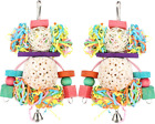 Bird Toys Conure Toys Hanging Natural Soft Sola Ball Beak Chew Shred Forage