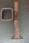 Rose gold Rhinestones watch Band and case for Apple watch 42/44 mm