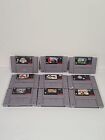 Lot of 9 Vintage Super Nintendo Video Games. SNES All Tested And Working.
