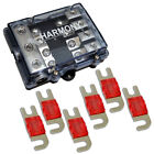 Harmony HA-MIDIFD4 Mini ANL MIDI 4-Way Fused Distribution Block & 125 Amp Fuses